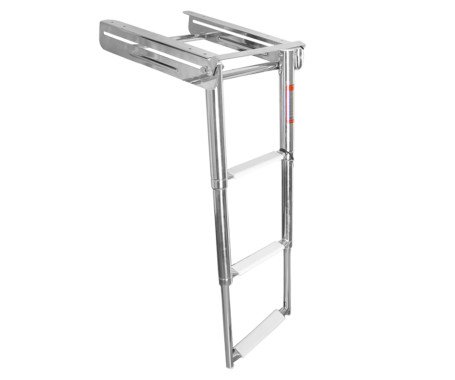 S.S Bracket Telescopic Ladder With Stopper, Mirror Polished
